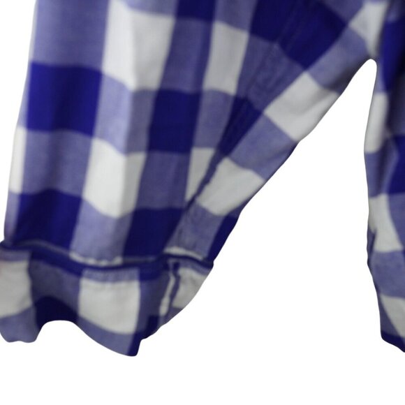 J.Crew 3X Blue & White Gingham‎ Modal Pajama Set - Picture 5 of 10